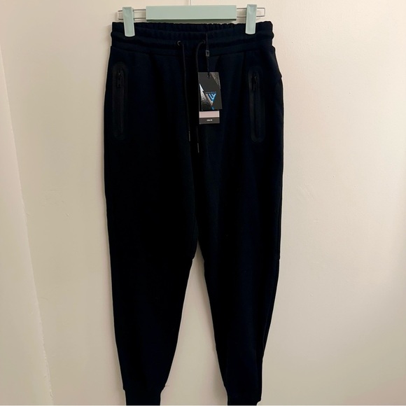 Levelwear Pants - Levelwear Women’s Black Tapered Track Pants with Elastic Waistband Sz SP